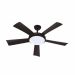 Farelek Wallis ceiling fan black Ø132 cm 38W LED