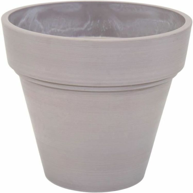 Bloempot Mega Collections Ecostone Planter Bruin Taupe Plastic Gerecycled 55 x 51 cm | Huisbest.nl