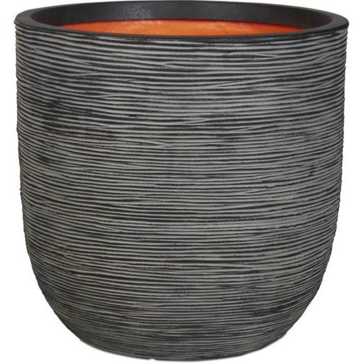 Capi Europe Pot Bulb Rib NL anthracite Ø43 x H41 cm Ground Capi Europe Anthracite Plastic Ø 43 cm | Huisbest.nl