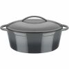 GSW Grey Shadow ovale braadpan 33×25 cm gietijzer