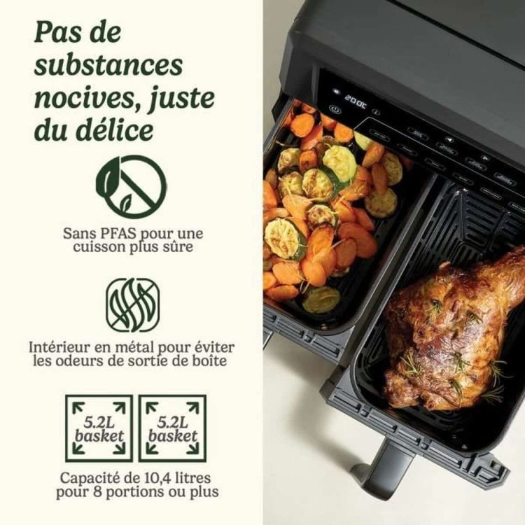 Cuisinart AirTwin XXL Dual-Zone Airfryer AFD10OBLE 10.4L 2400W