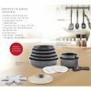 Art & Cuisine AC1824 pannenset 18-delig inductie met afneembaar handvat