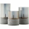 Brilliant Bougie G92635A93 LED kaarsenset 3 stuks grijs/rookglas IP44