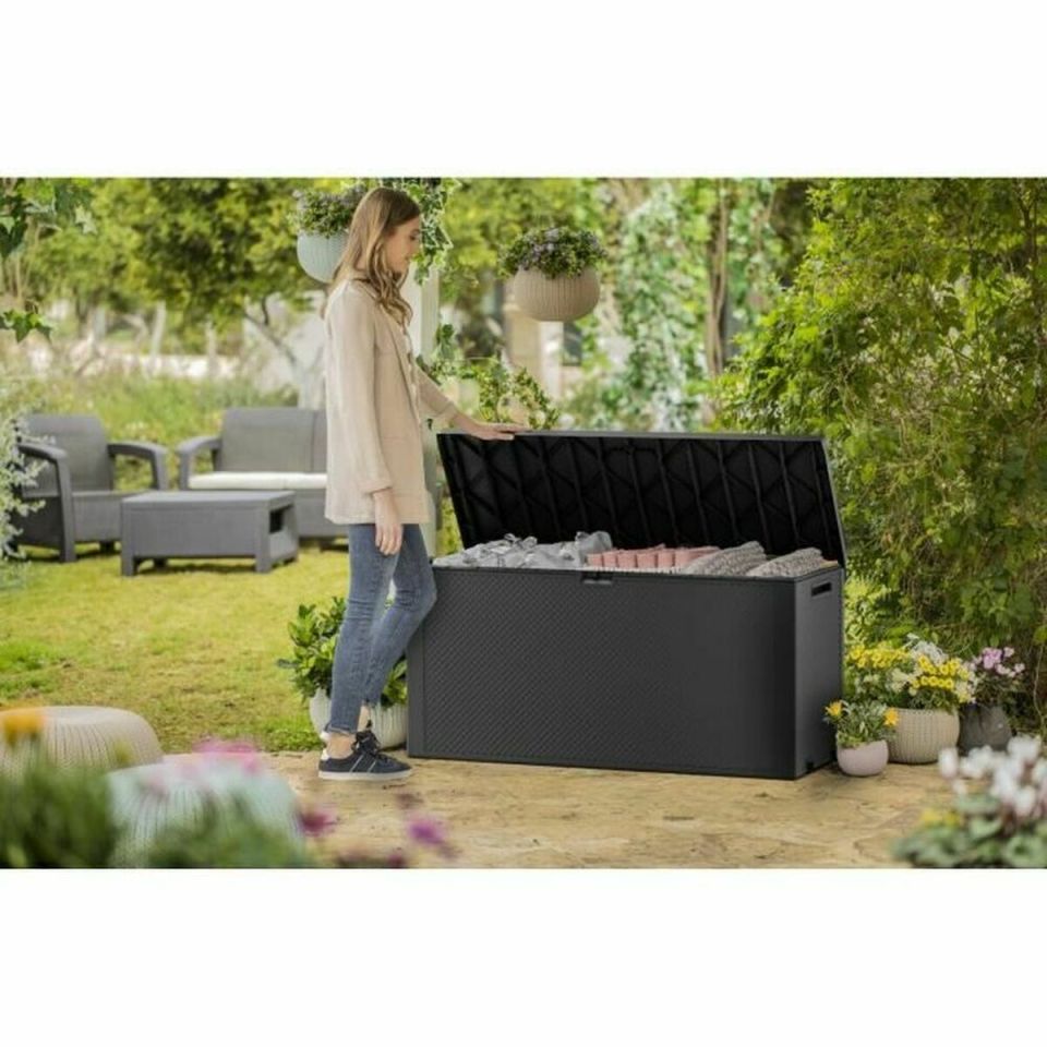 Keter Emily cushion box 270L graphite 118 cm weatherproof