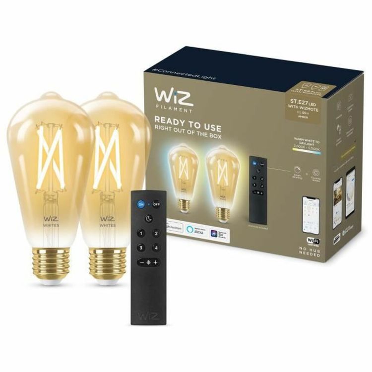WiZ ST64 slimme filamentlamp E27 met remote (2 stuks)