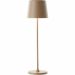 Brilliant Kaami G90939/18 oplaadbare LED tafellamp cappuccino/matgoud IP44 dimbaar