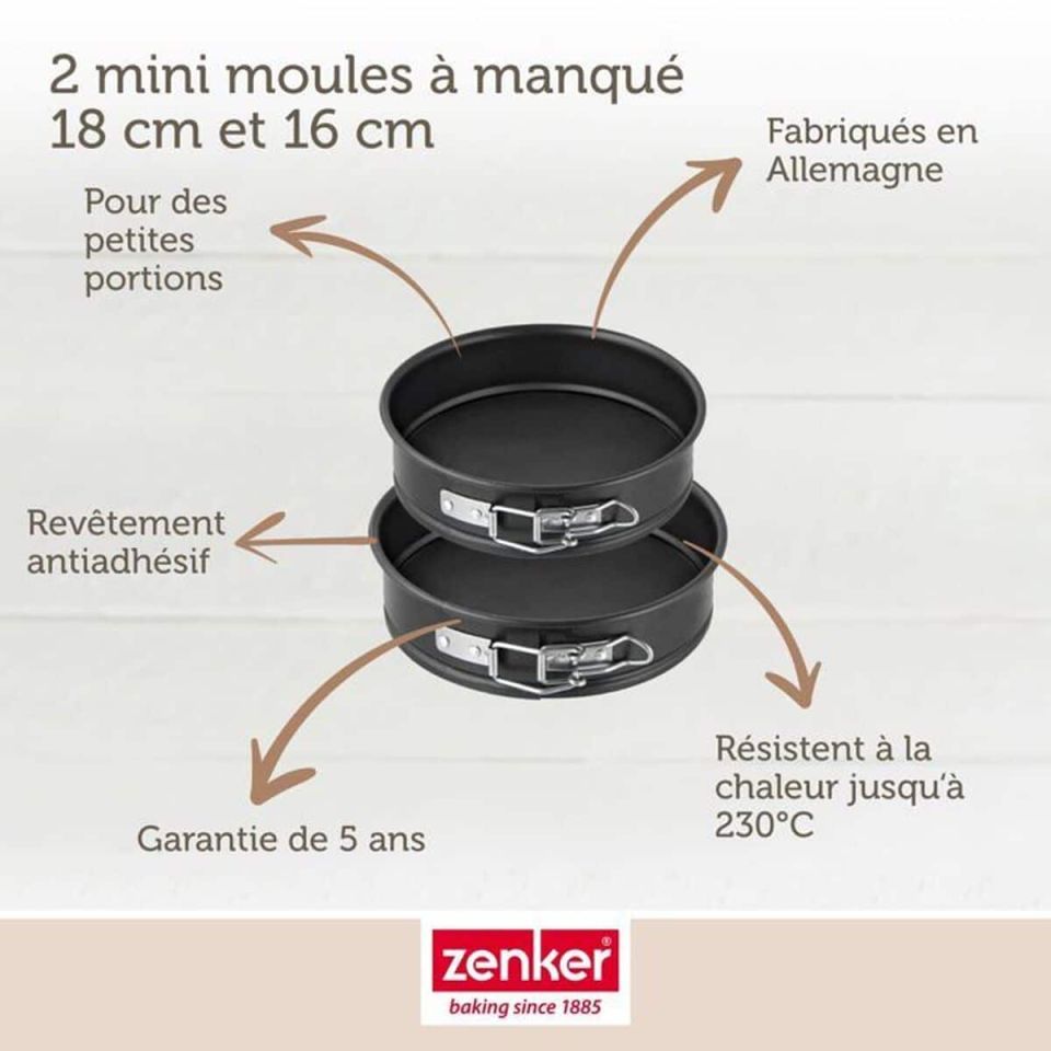 Zenker Special Mini springvormen 16 en 18 cm 2 stuks