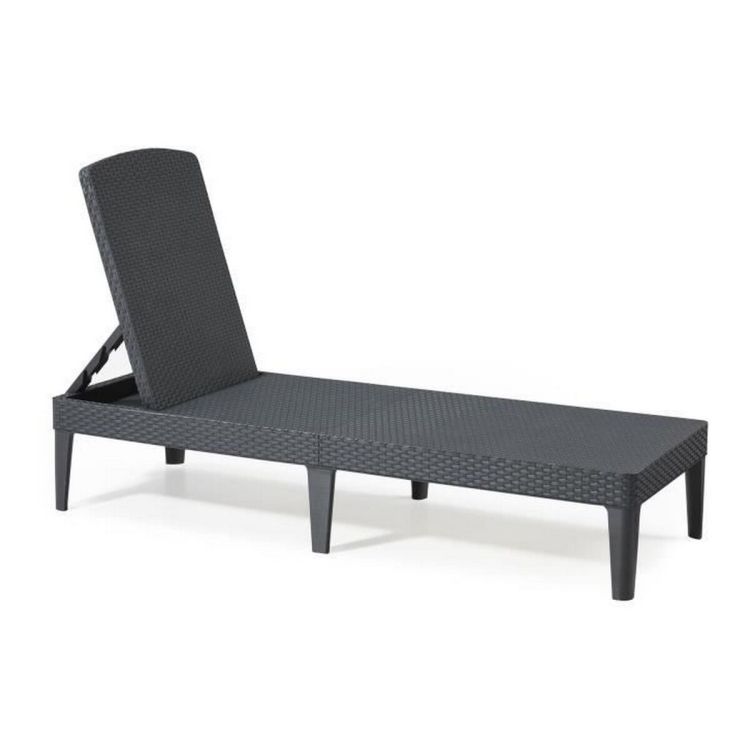 Allibert Jaipur ligstoel grafiet 4 standen 187,5 cm