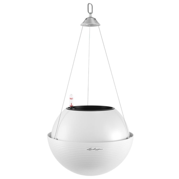 LECHUZA BOLA Color 32 hangpot wit zelfwaterend