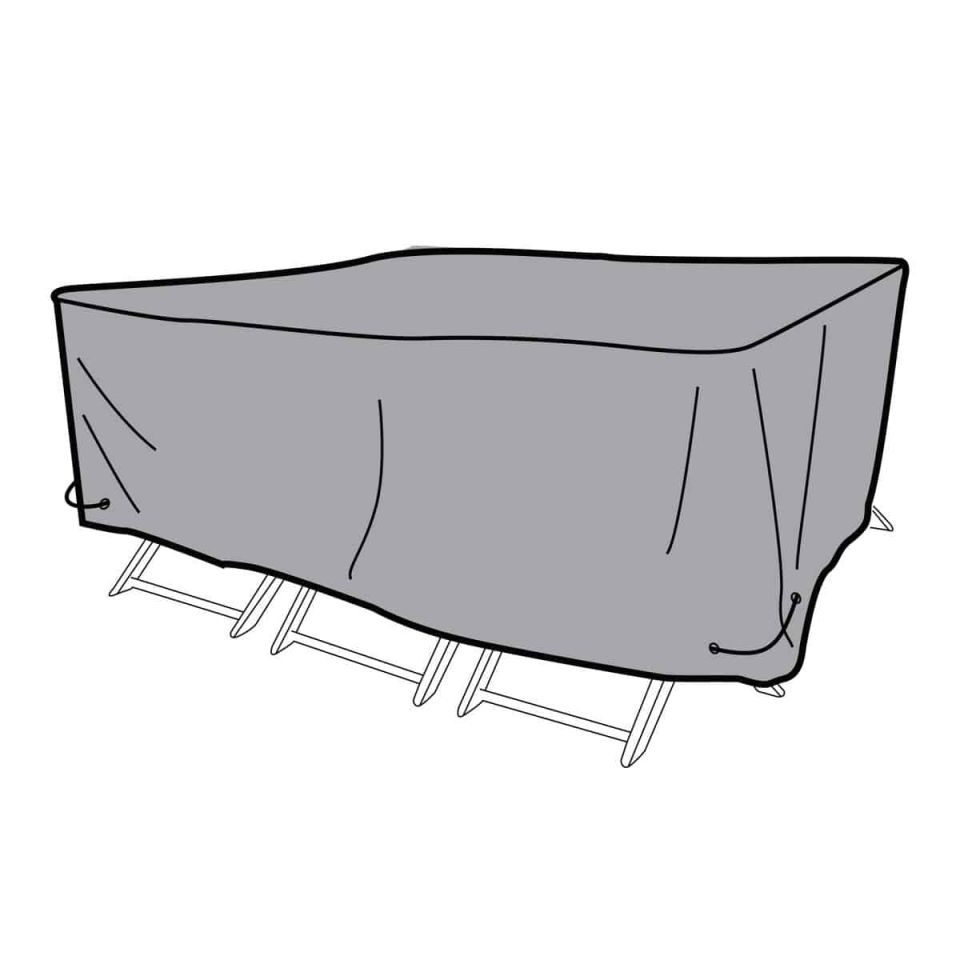DKD Home Decor table protector cover black/dark gray 200 x 130 x 60 cm