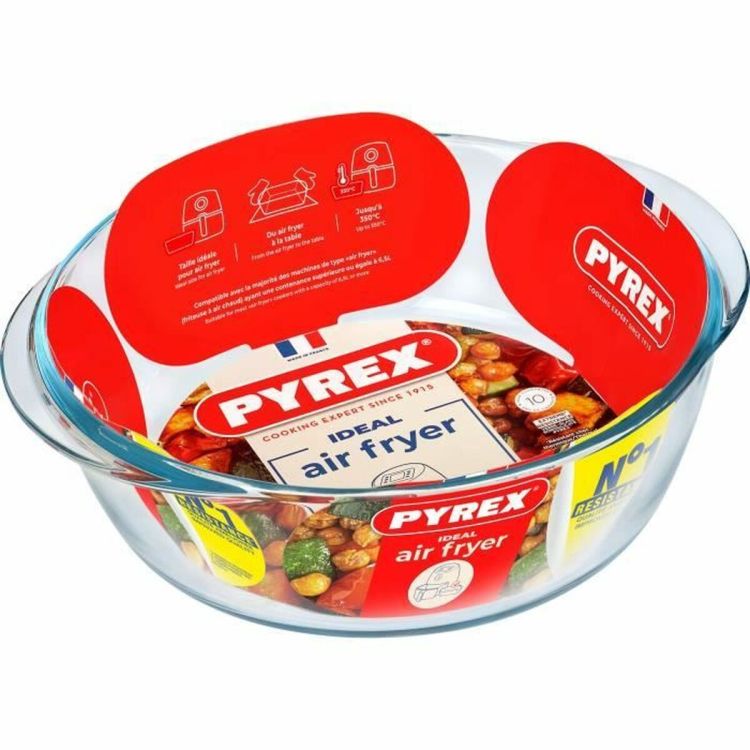 Pyrex Airfryer Oven Dish 26 cm Round Borosilicate 2.3 L