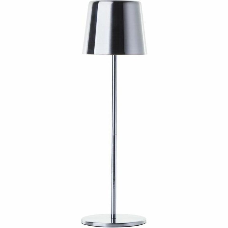 Brilliant Xaana G40939/68 rechargeable LED table lamp nickel/aluminum IP44 37 cm