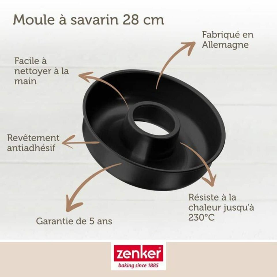 Zenker baking mold set kouglof and savarin 25/28 cm