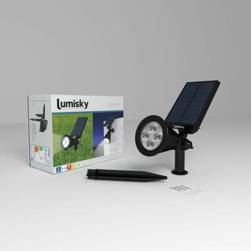 Lumisky Spiky W34 set van 2 solar LED tuinspots IP44
