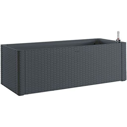 Stefanplast Natural Deluxe planter 90L anthracite Self-watering plant pot Stefanplast Natural Delux Rectangular Anthracite 100 x 43 x 33 cm | Huisbest.nl