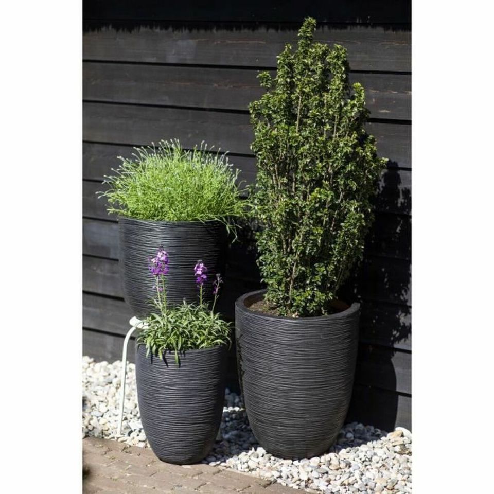 Capi Europe Vase Elegant Low Rib NL black Ø46 x H58 cm 75L