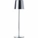 Brilliant Xaana G40939/68 rechargeable LED table lamp nickel/aluminum IP44 37 cm