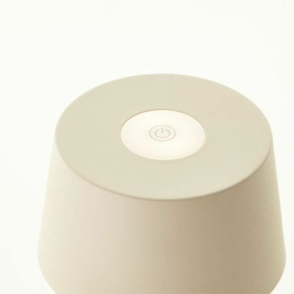 Brilliant Jona G40900/09 rechargeable LED table lamp beige IP44 25 cm