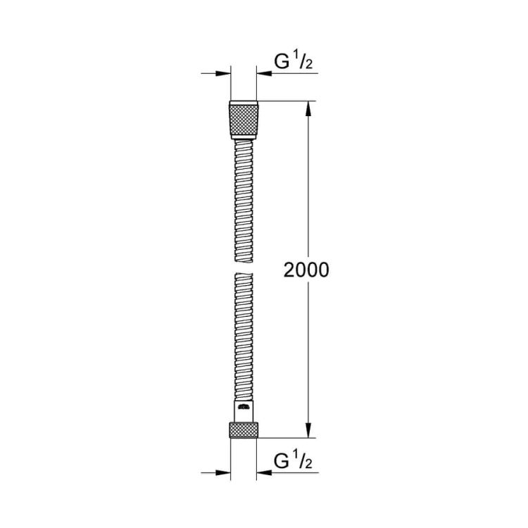 GROHE VitalioFlex Metal doucheslang 200 cm chroom
