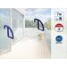 Leifheit Classic 70 hangdroogrek balkon wit/blauw