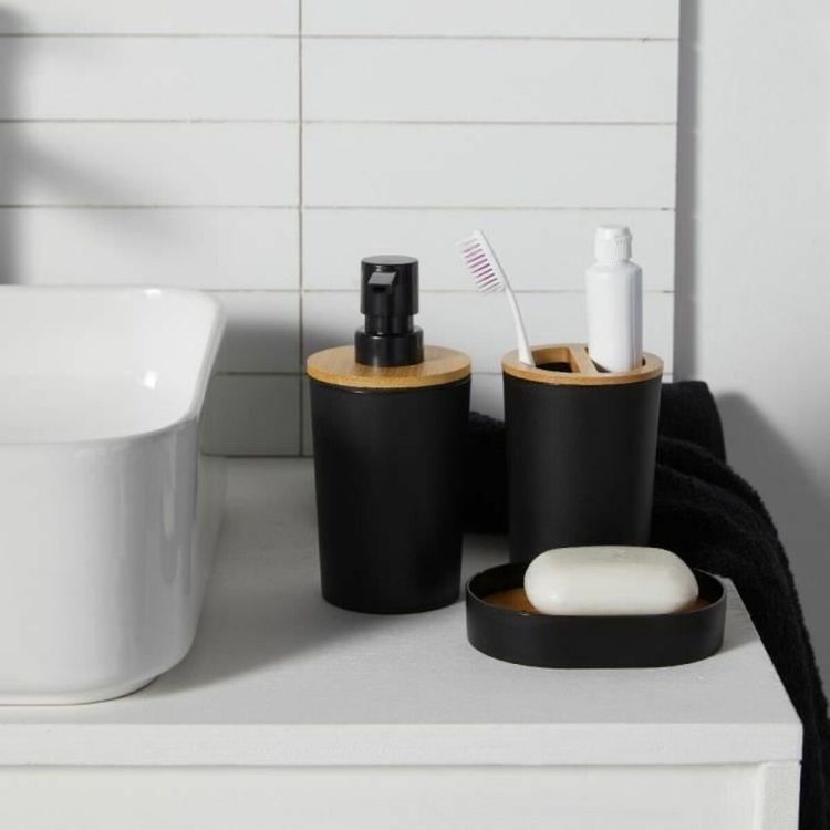 Badset TODAY HOY Zwart Plastic Modern (6 Stuks)