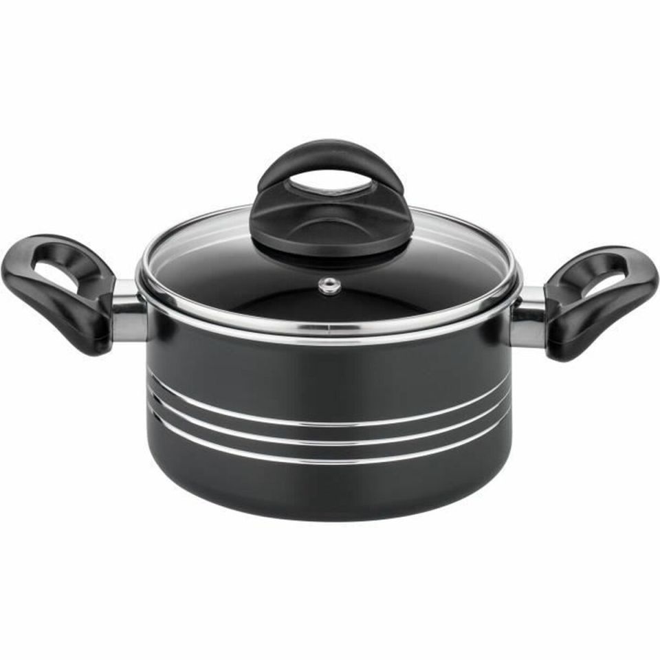 GSW Milano Nero inductie pannenset zwart 15-delig
