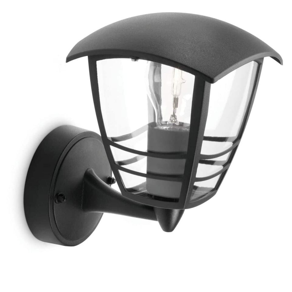 Philips myGarden Creek Outdoor Wall Light Black E27
