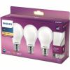 Philips LED filamentlamp mat E27 7W 806lm warmwit 3-pack