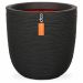 Capi Europe Pot Bulb Rib NL black Ø43 x H41 cm