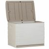 Plastiken Space Saver opbergkist 190L beige met wielen