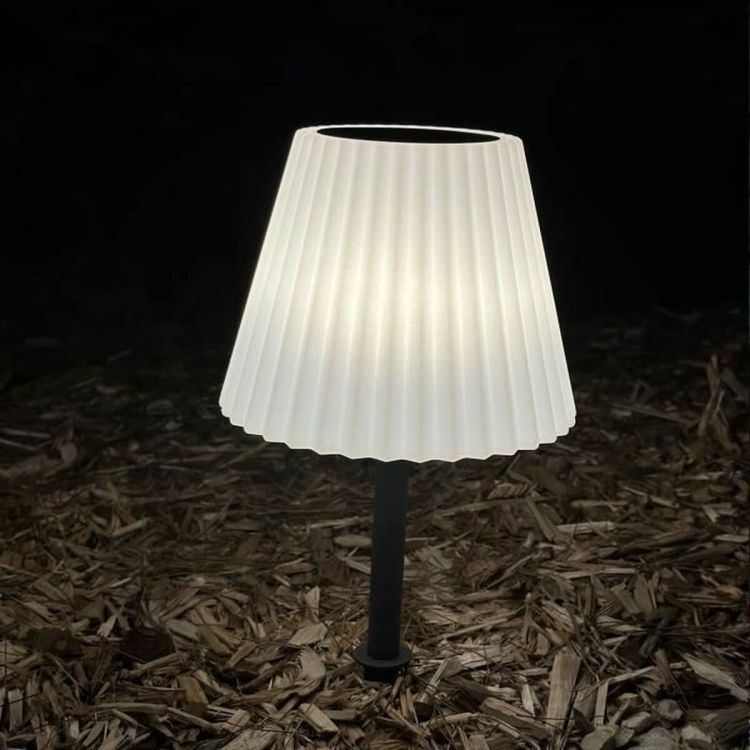 Lumisky Lady Spike Bouffant solar led table lamp white