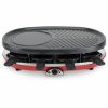 H.Koenig RP418 4-in-1 Raclette/Gourmet Set for 8 People, 1500W