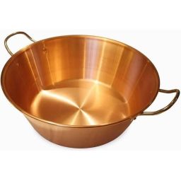 Baumalu koperen jampan 38 cm 9L 1,2mm met RVS grepen