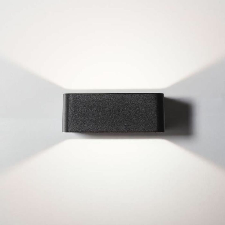 Brilliant Golda G90974A06 LED outdoor wall light black IP54 12 cm