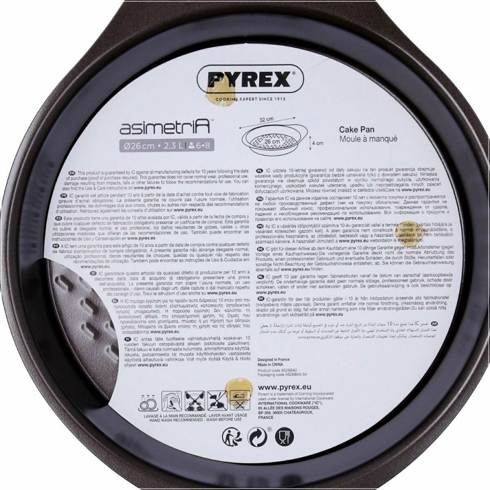 Springvorm Pan Pyrex Bruin Roestvrij staal