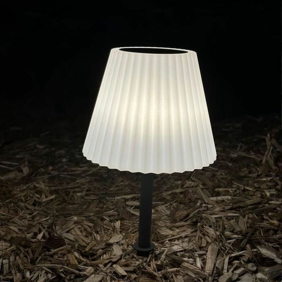 Lumisky Lady Spike Bouffant solar led table lamp white