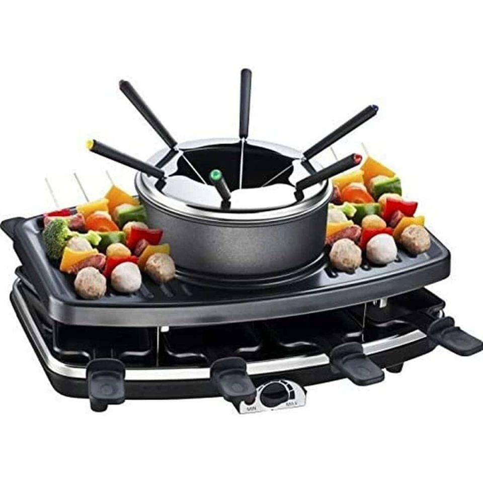 Continental Edison FD12881 raclette/fondue/grill 3-in-1 1100W black