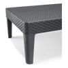 Allibert Jaipur ligstoel grafiet 4 standen 187,5 cm
