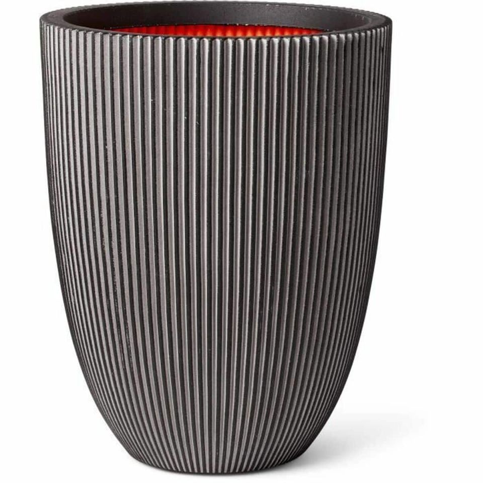 Capi Europe Vase Elegant Low Groove NL anthracite Ø46 x H58 cm 66L