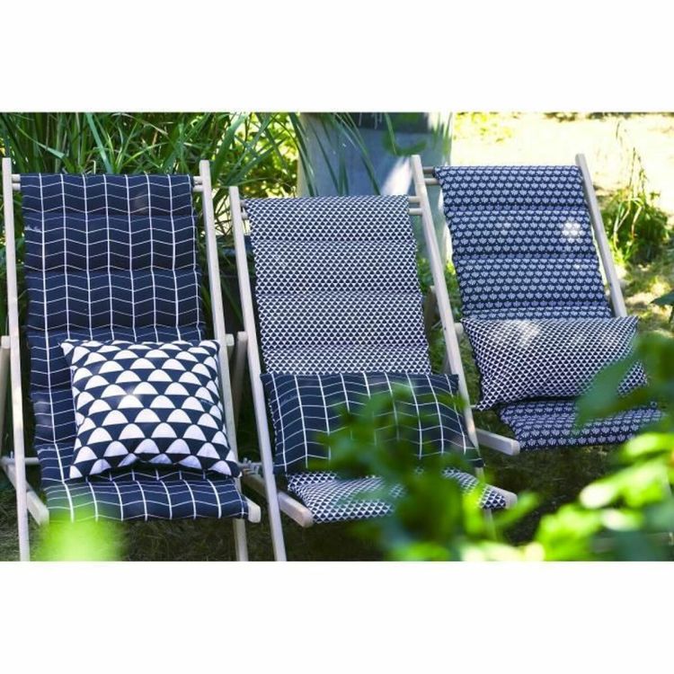 Jardin Privé Fjord opvouwbare strandligstoel blauw