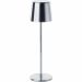 Brilliant Xaana G40939/68 rechargeable LED table lamp nickel/aluminum IP44 37 cm