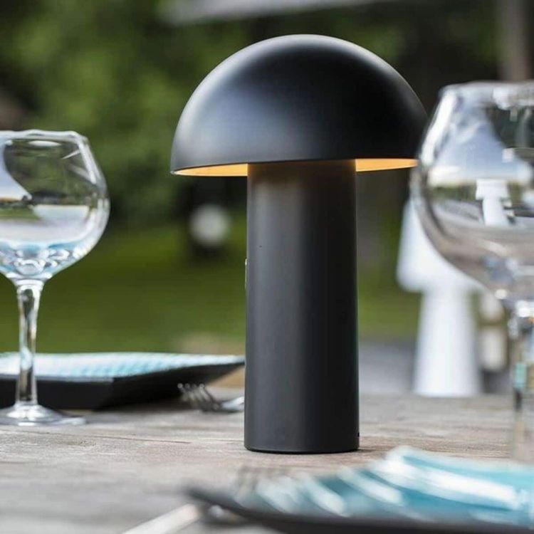 Lumisky Tod Black draadloze LED tafellamp IP44