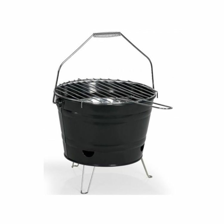 Livoo DOC327N houtskoolbarbecue 27 cm met draaggreep zwart