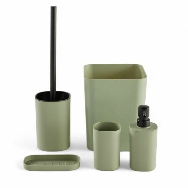 Bath set TODAY HOY Green Plastic Modern (5 Pieces) | Huisbest.nl