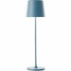 Brilliant Kaami G90939/04 rechargeable LED table lamp light blue IP44 37 cm