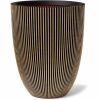 Capi Europe Vaas Elegant Laag Groove NL zwart/goud Ø46 x H58 cm 66L