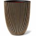 Capi Europe Vase Elegant Low Groove NL black/gold 34×46 cm 27L