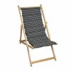 Jardin Privé Helsinki strandligstoel zwart/wit beuken