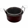 Baumalu Friteuse du Nord 28 cm zwart emaille met mand