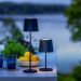 Brilliant Kaami G90939/76 oplaadbare LED tafellamp zwart mat IP44 37 cm